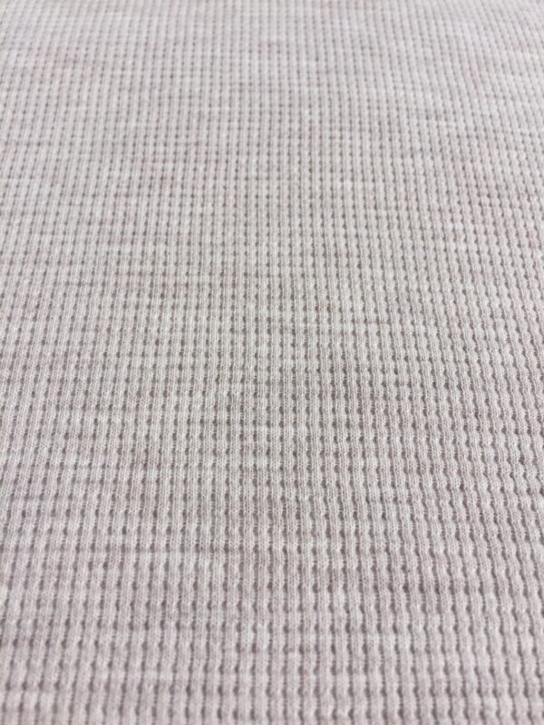 Waffelstrick Jersey «Beige Melange»