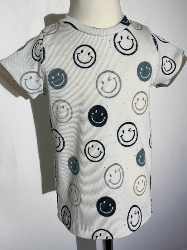 Rib-Shirt Kurzarm «Smileys» Grösse 104