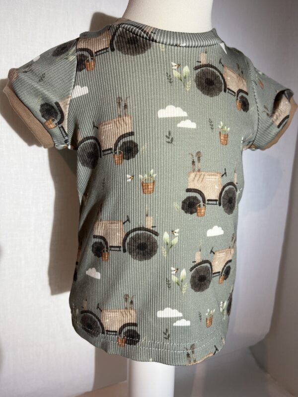 Rib-Shirt Kurzarm «Traktor» Grösse 74