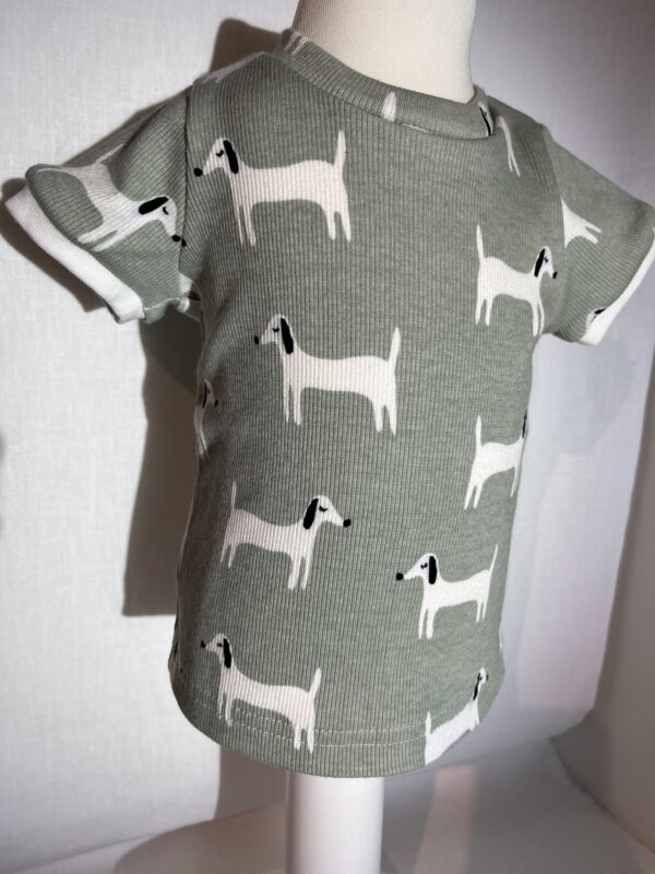 Rib-Shirt Kurzarm «Dackel» Grösse 74