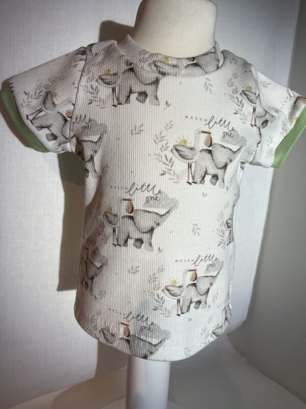 Rib-Shirt Kurzarm «Hello little one» Grösse 74