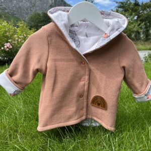 Wendejacke mit Zipfelkapuze «Nilpferd» Grösse 68