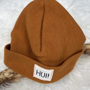 Mützen «Hipster Mütze - Cognac mit HUI» KU 42-45