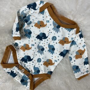 Body Langarm «Babyelefant» Grösse 50
