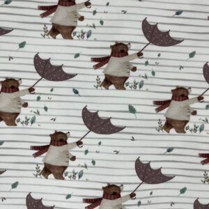 Jersey Motivstoffe «RegenschirmBär»