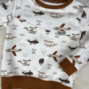 Pullover «Pullover mit Teilung - Born to fly» Grösse 86
