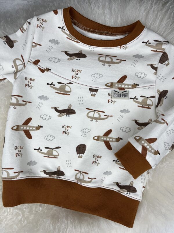 Pullover «Pullover mit Teilung - Born to fly» Grösse 86