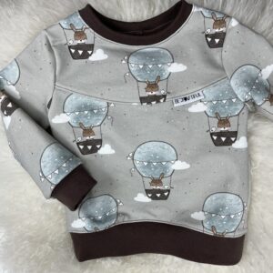 Pullover «Pullover mit Teilung - Heissluftballon Hase» Grösse 86