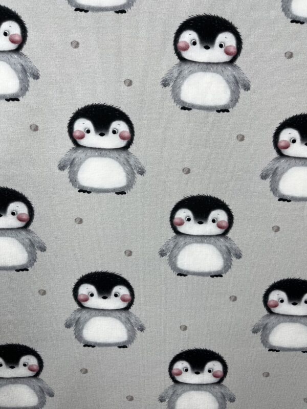 French Terry «Pinguin mit Punkten»