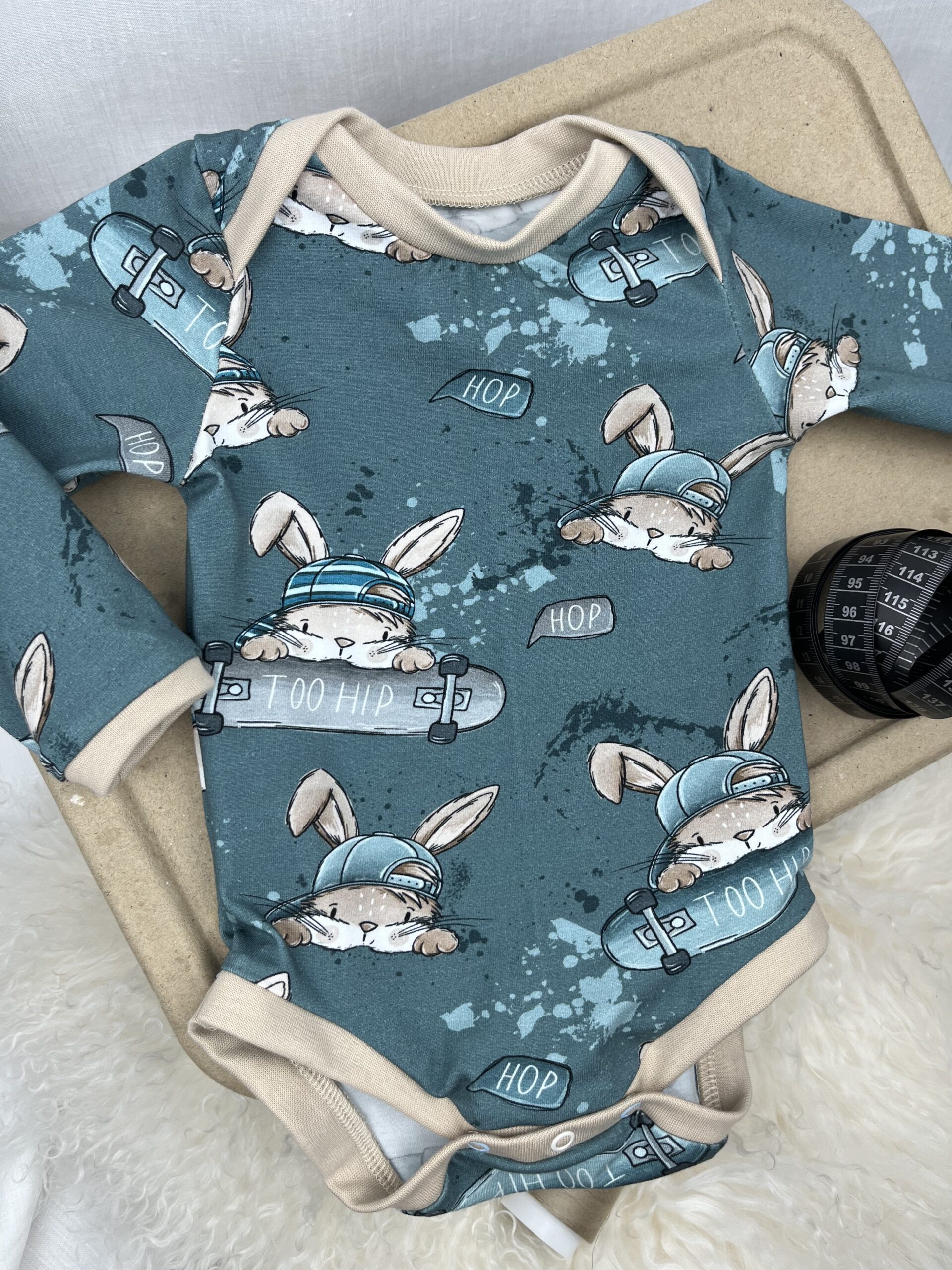Body «Body Langarm - Hase HIP HOP» Grösse 74