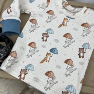Shirts «Rib-Shirt Langarm - Regenschirm Tiere» Grösse 74