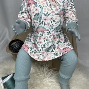 Kleider & Röcke «Sweaterkleid mit Volant - Blumen Dino» Grösse 68