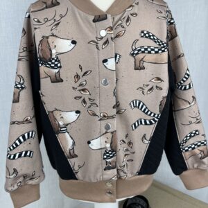 Jacke «College Jacke - Dackel mit Schal» Grösse 92