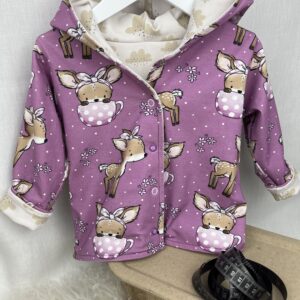 Jacke «Wende-Jerseyjacke mit Kapuze - Rehlina Lila» Grösse 86