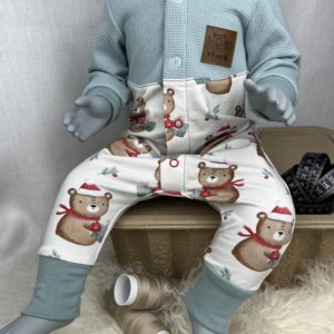 Strampler «Geteilter Langarm Strampler - Geschenk Bär» Grösse 68