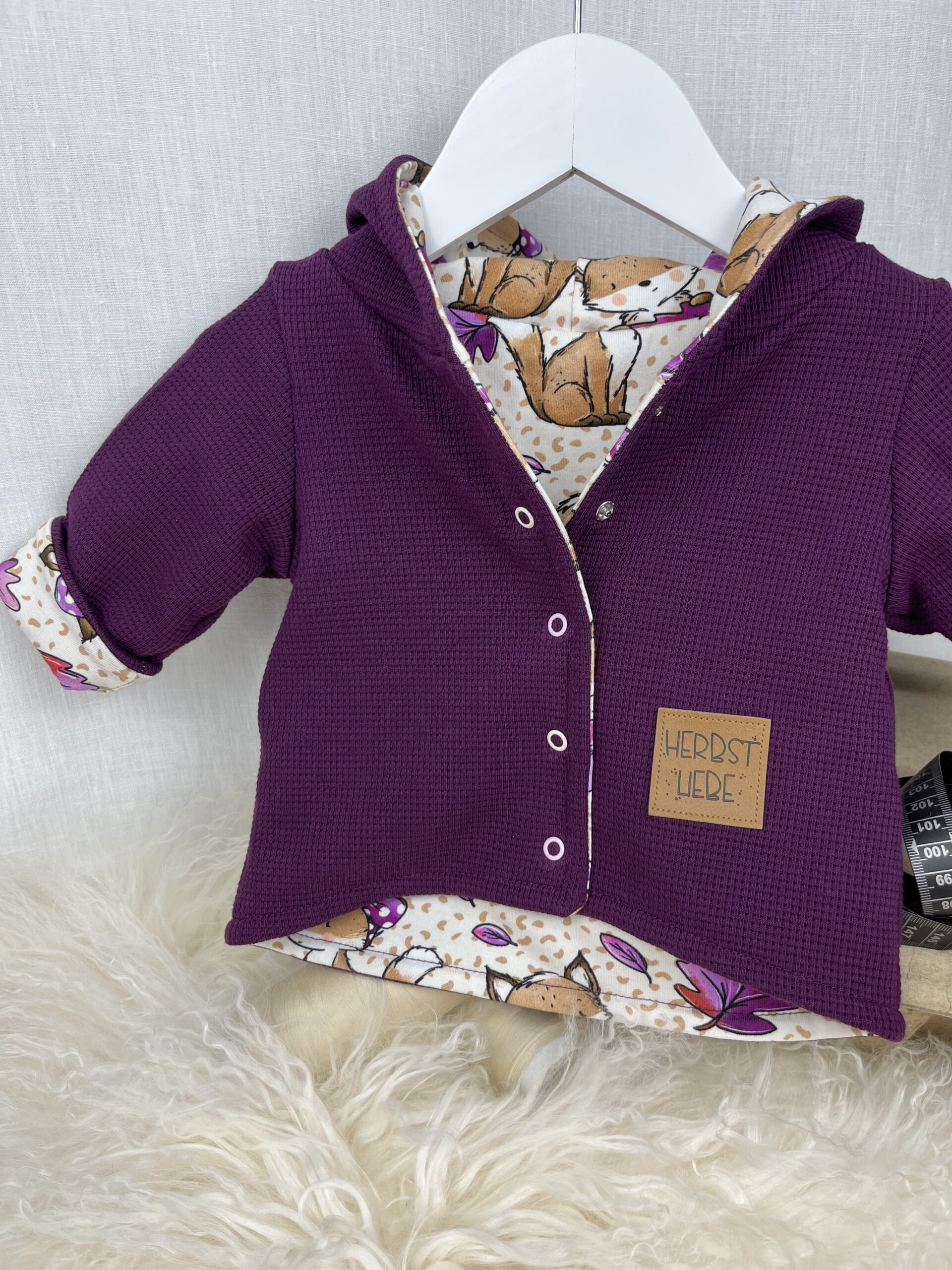 Jacke «Wendejacke mit Zipfelkapuze - Herbstfuchs» Grösse 62