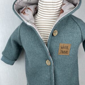 WollWALK «WALK-Jacke - Smaragd mit Winterreh» Grösse 74