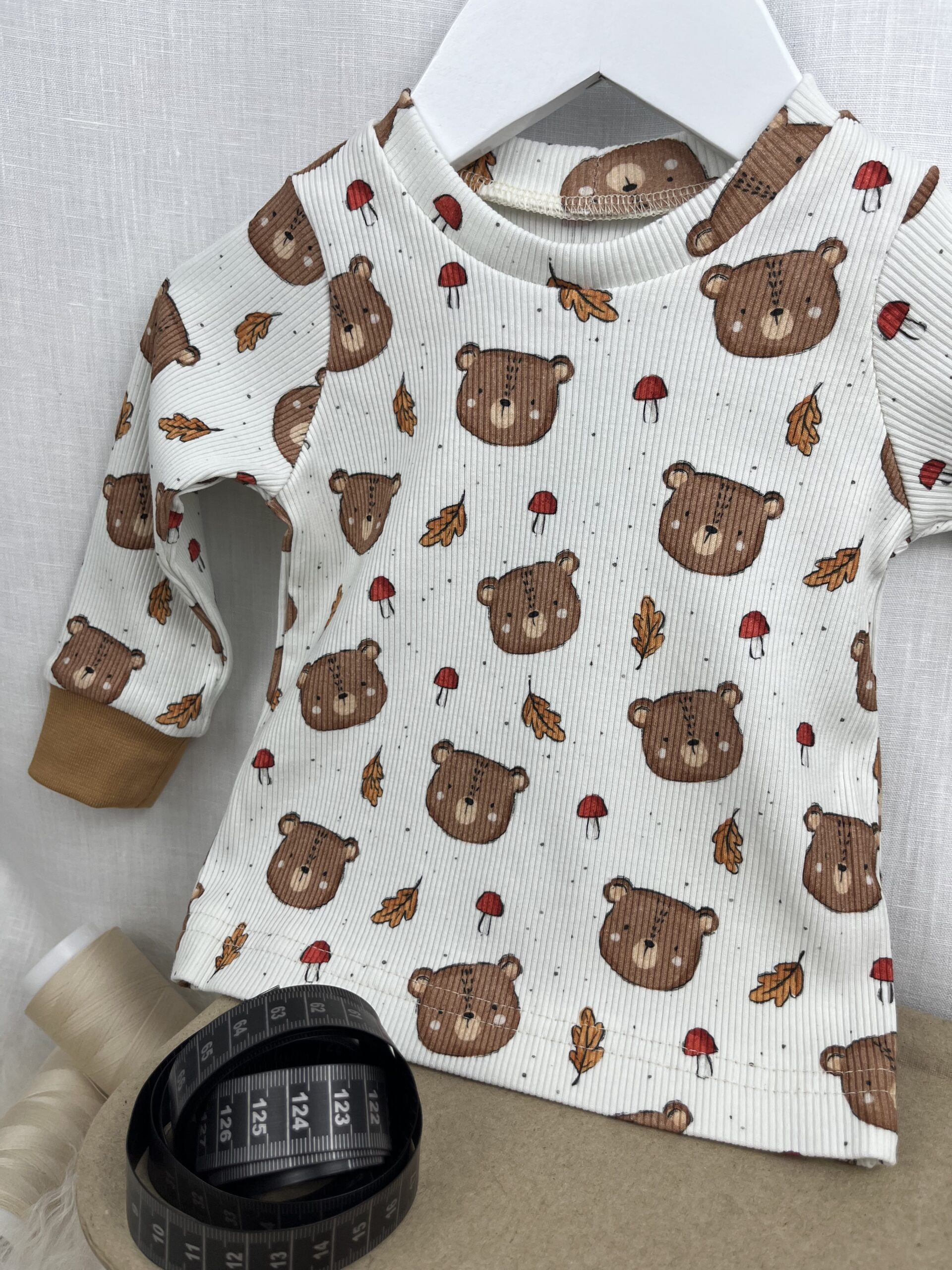 Shirts «Rib-Shirt Langarm - Herbstbärengesicht» Grösse 74