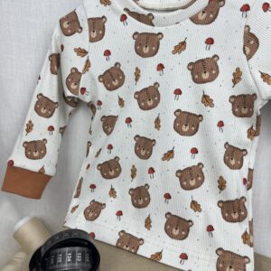 Shirts «Rib-Shirt Langarm - Herbstbärengesicht» Grösse 86