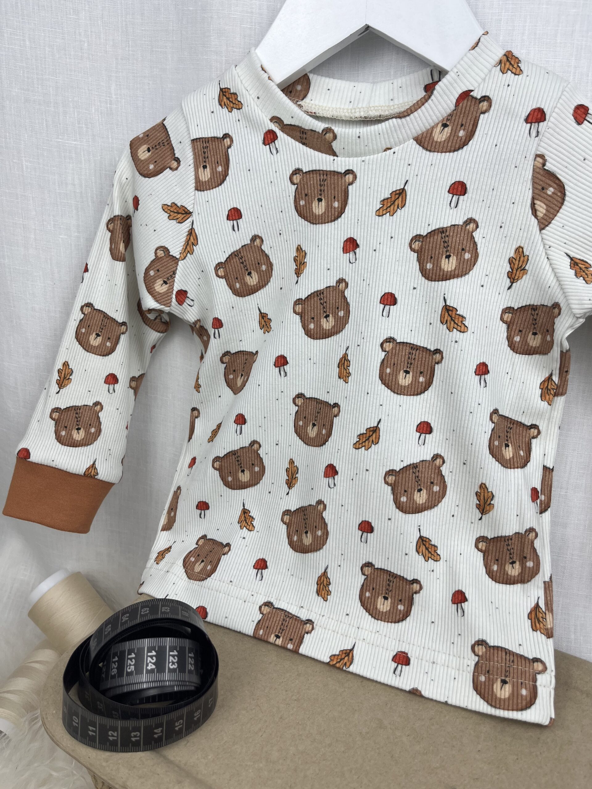 Shirts «Rib-Shirt Langarm - Herbstbärengesicht» Grösse 86