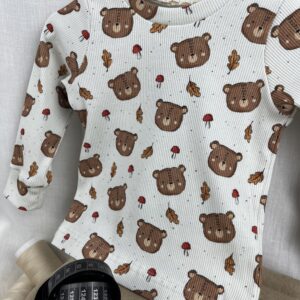 Shirts «Rib-Shirt Langarm - Herbstbärengesicht» Grösse 80