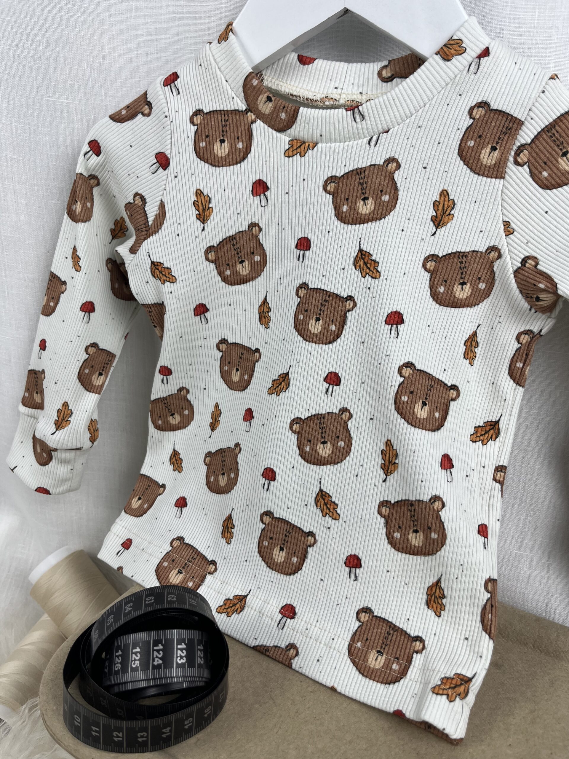Shirts «Rib-Shirt Langarm - Herbstbärengesicht» Grösse 80
