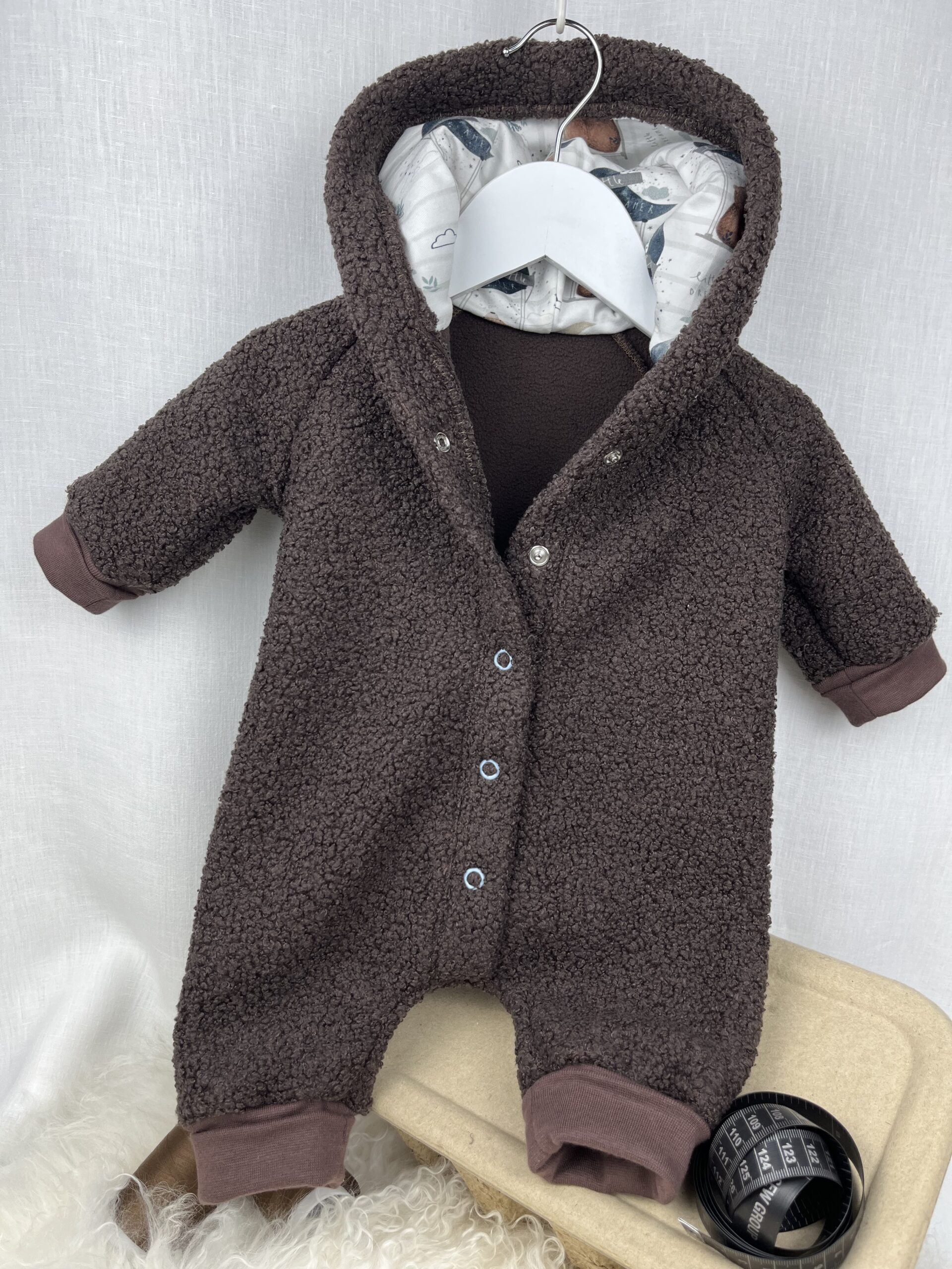 Overall «Teddy-Overall - Mocca mit little Dreamer» Grösse 56